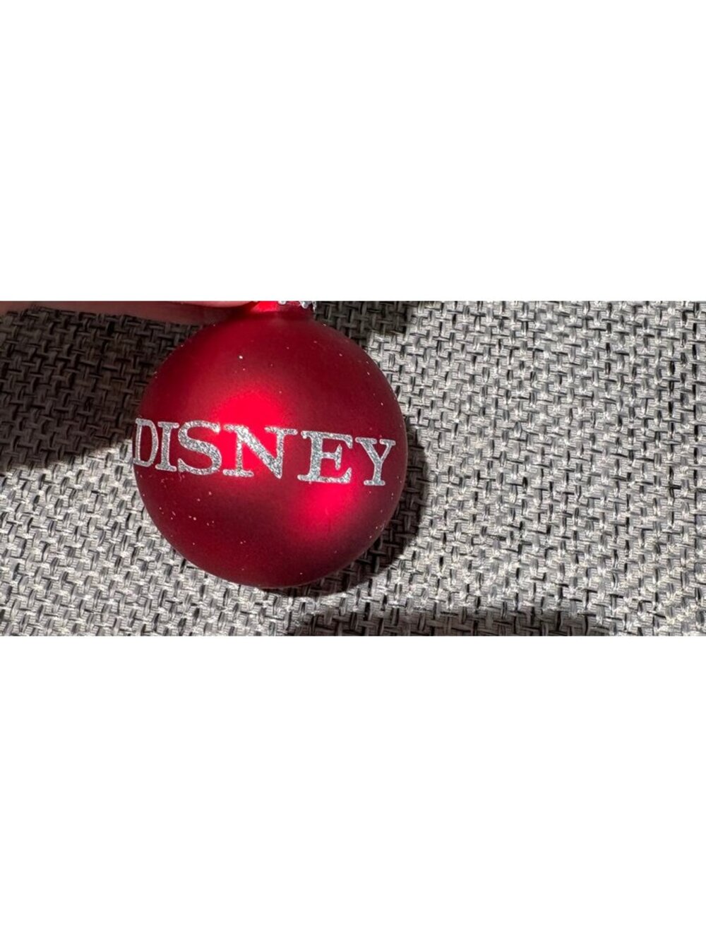 Run Disney Red Glitter Christmas Ornament